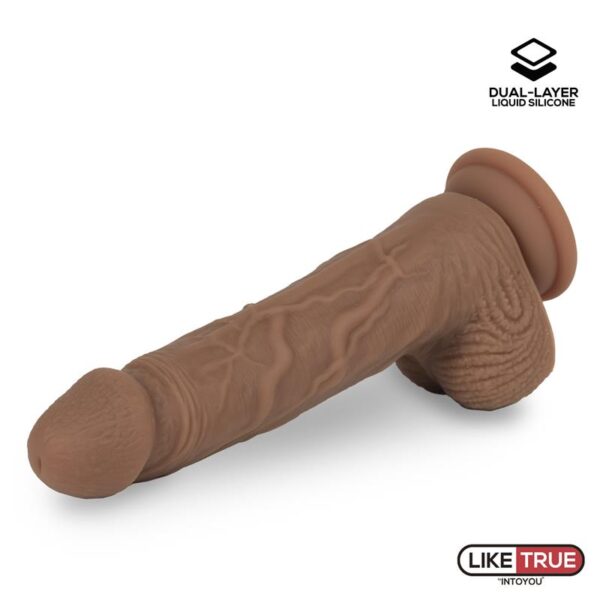 Dildo Realista Silicona Lìquida Dual Layer 8.25 Bronceado - Imagen 6