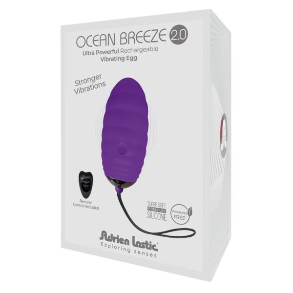 Huevo Vibrador con Control Remoto Ocean Breeze 2.0 Prpura