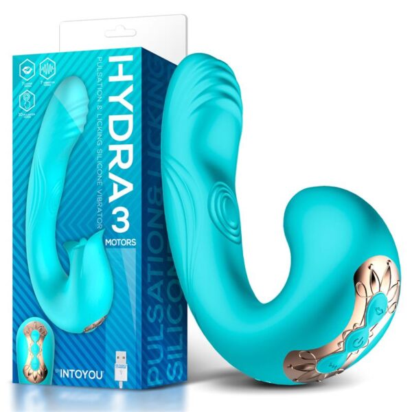 Hydra Vibrador con Pulsación y Lengua Estimuladora de Clìtoris 3 Motores USB