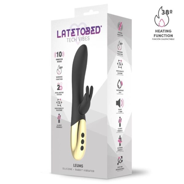 Leums Vibrador Rabbit con Función de Calor Punto G USB Magnético - Imagen 5