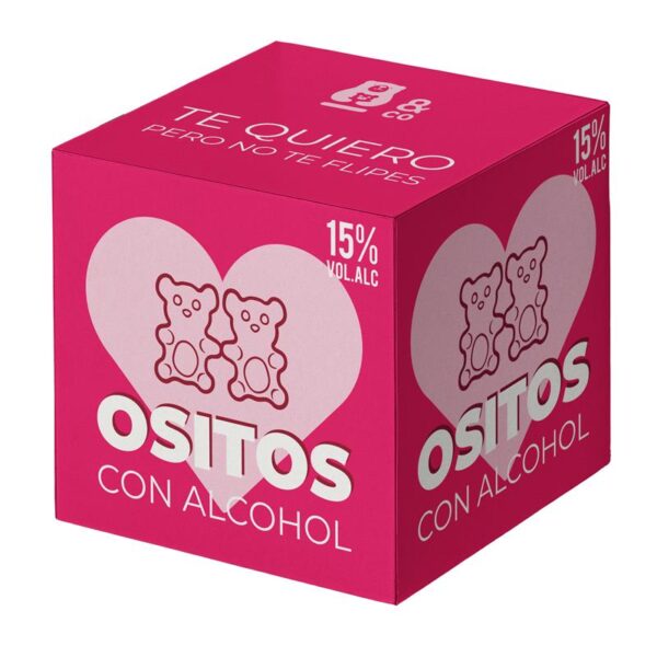 Ositos con Alcohol 15% Sabor Fresa y Ginebra 70 gr