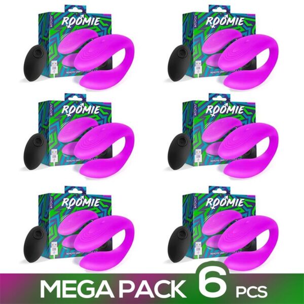 Pack de 6 Roomie Vibrador para Parejas Silicona Lìquida Unibody Control Remoto USB