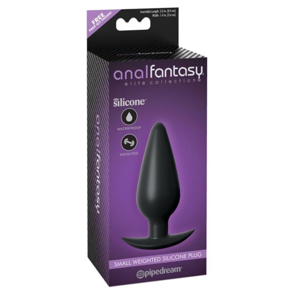 Plug Anal con Peso Interno Pequeo Color Negro - Imagen 2