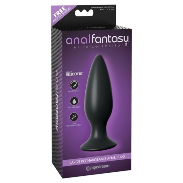 Plug Anal Recargable Grande Negro - Imagen 2