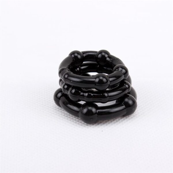 Anillos para el Pene Beaded Negro - Imagen 3