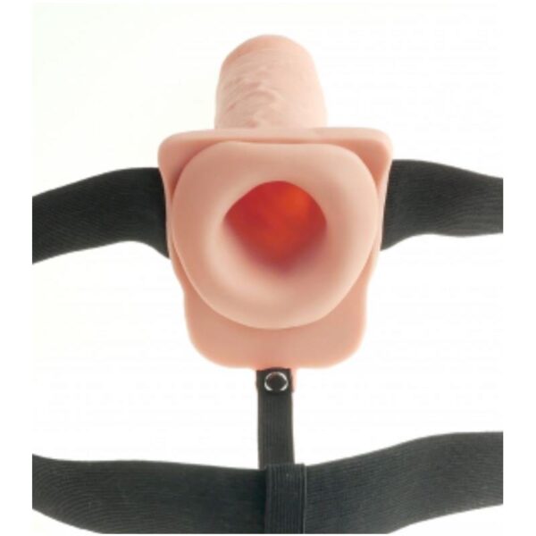 Arnes Elastico con Dildo Hueco 9 10 Funciones Vibracion USB Natural - Imagen 4