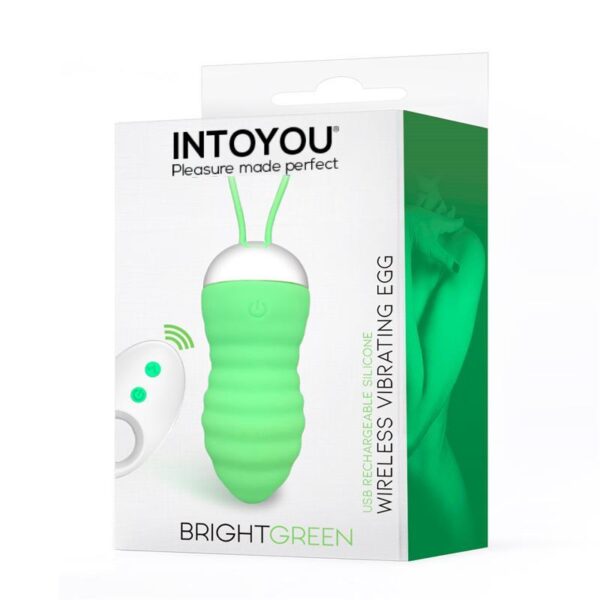 Brightgreen Huevo Vibrador Control Remoto USB Silicona - Imagen 2