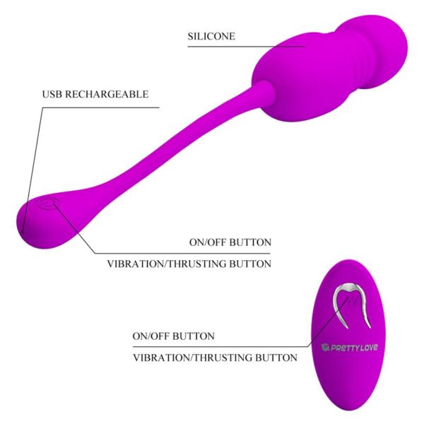 Callieri Huevo Vibrador con Thrusting y Control Remoto - Imagen 6