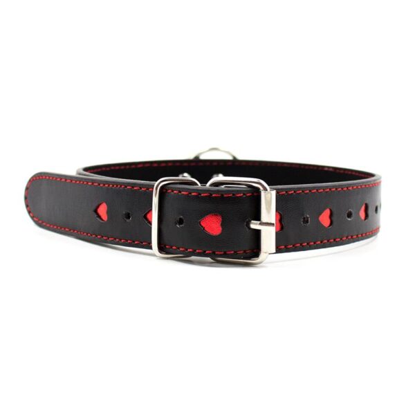 Collar con Cadena de Metal Negro/Rojo - Imagen 3