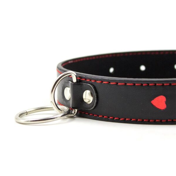 Collar con Cadena de Metal Negro/Rojo - Imagen 5