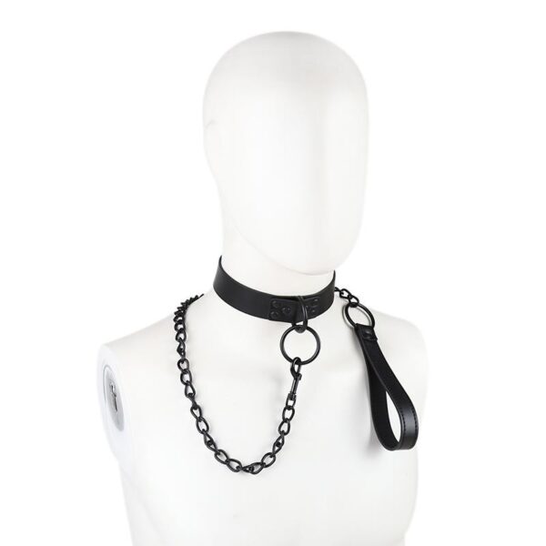 Collar con Correa Negro - Imagen 2