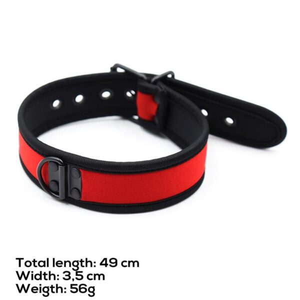 Collar de Neopreno Ajustable Rojo - Imagen 7