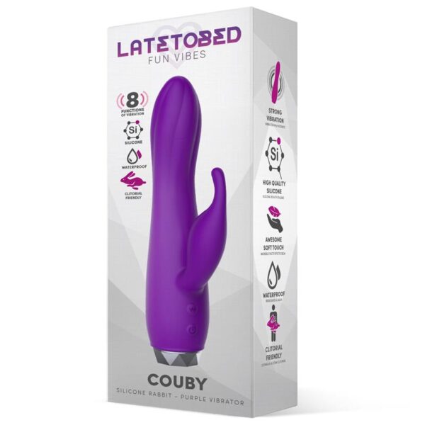 Couby Silicone Rabbit Purple Vibrator - Imagen 2