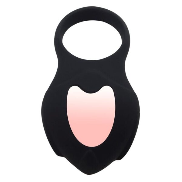 Darkblack Anillo Vibrador con Led Control Remoto USB Silicona - Imagen 3