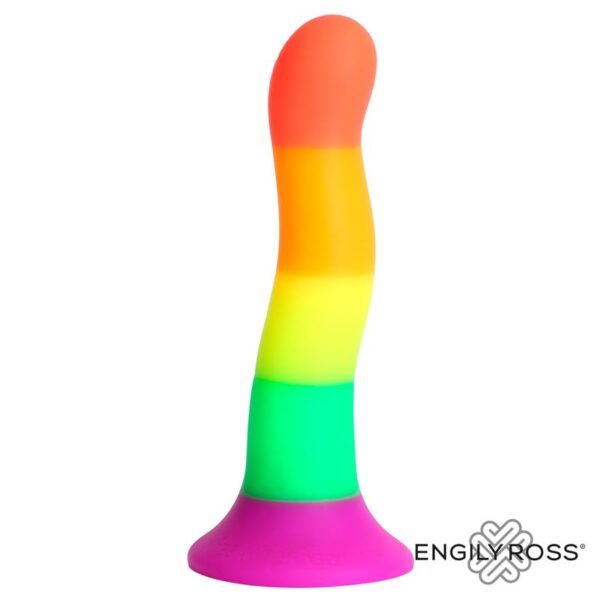 Dildo Color Arcoiris 18 cm - Imagen 2