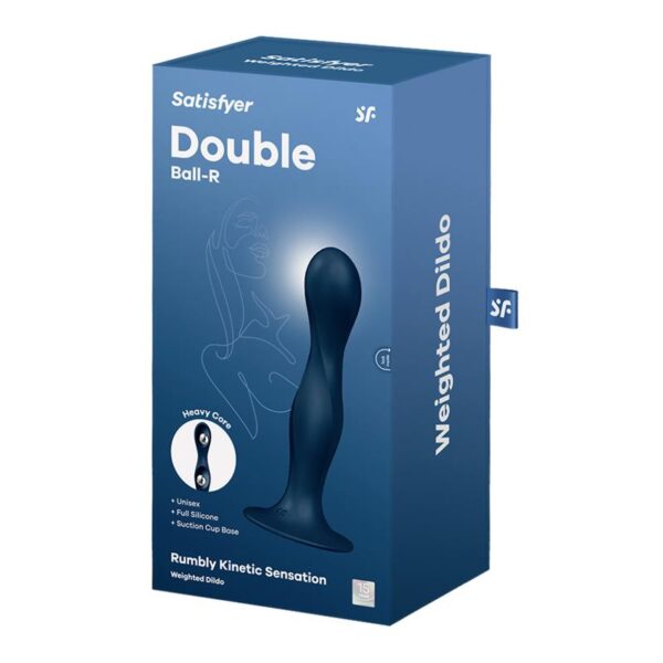 Dildo con Bola Interna Double Ball-R Azul - Imagen 4