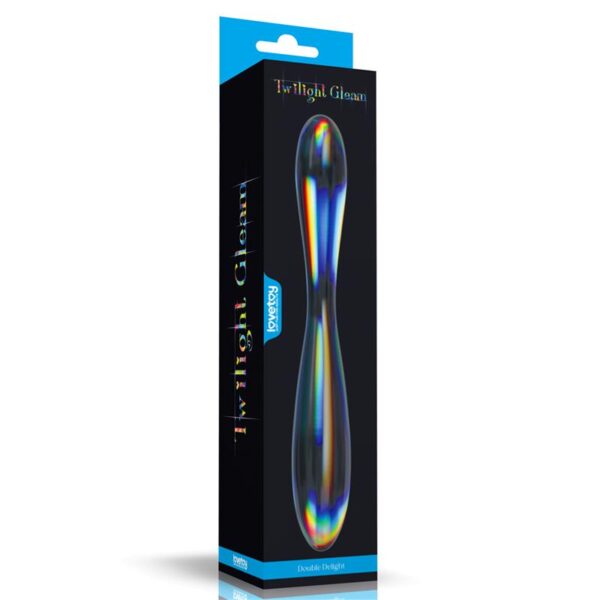 Dildo de Cristal que Brilla en la Oscuridad Twilight Gleam Double Delight - Imagen 4