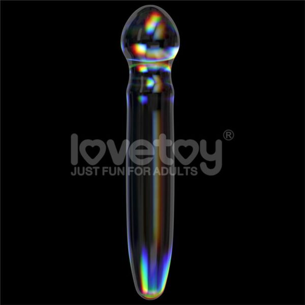 Dildo de Cristal que Brilla en la Oscuridad Twilight Gleam Prism Glass - Imagen 2