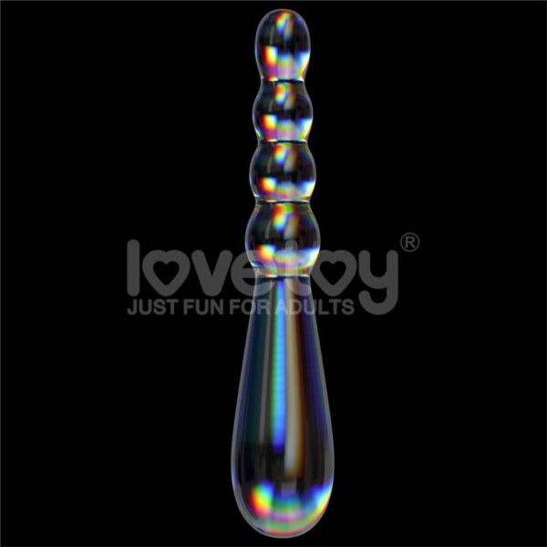 Dildo de Cristal que Brilla en la Oscuridad Twilight Gleam Rising Ripples - Imagen 2