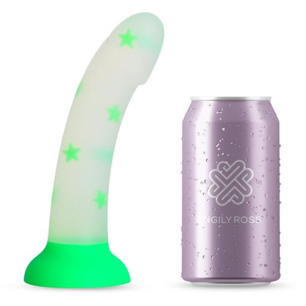 Dildo que Brilla en la Oscuridad Confetti Star 17 cm - Imagen 5