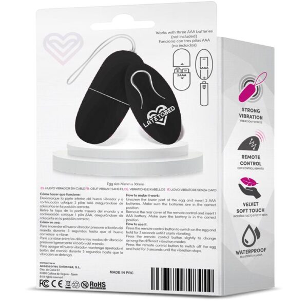 Ecoblack Huevo Vibrador con Control Remoto - Imagen 3