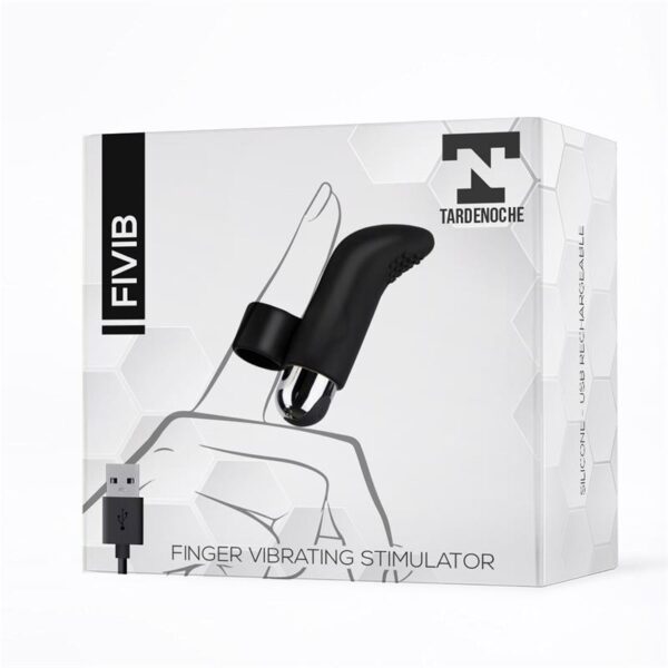 Fivib Estimulador de Dedo USB Silicona Negro - Imagen 2