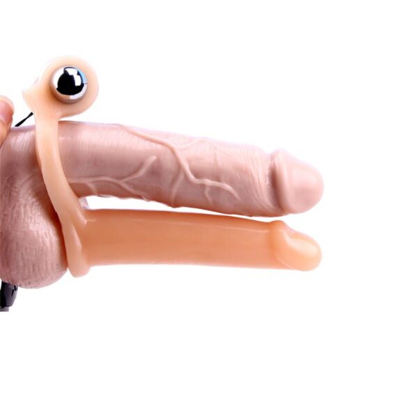 Funda para el Pene con Vibracion 15.5 cm Natural - Imagen 3