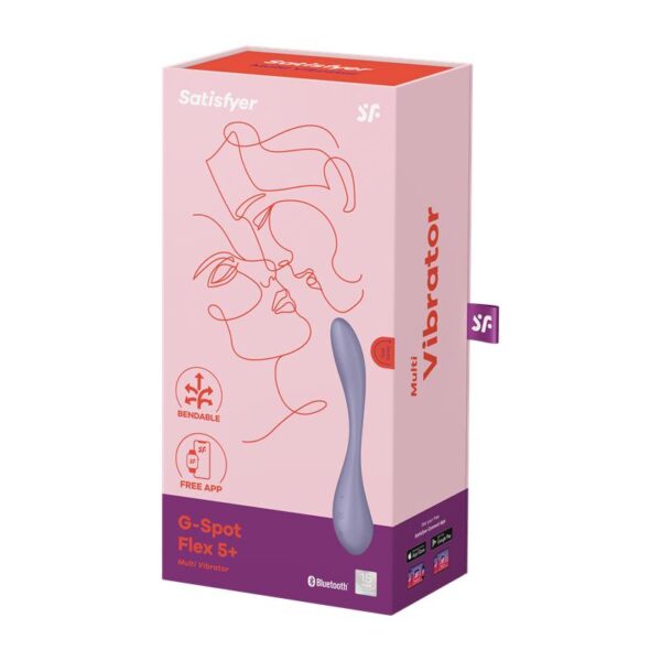 G-Spot Flex 5+ Multi Vibrador con Satisfyer Connect APP Lilac - Imagen 7