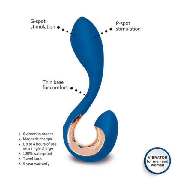 Gpop2 Vibrador Punto G y P Azul Indigo - Imagen 4