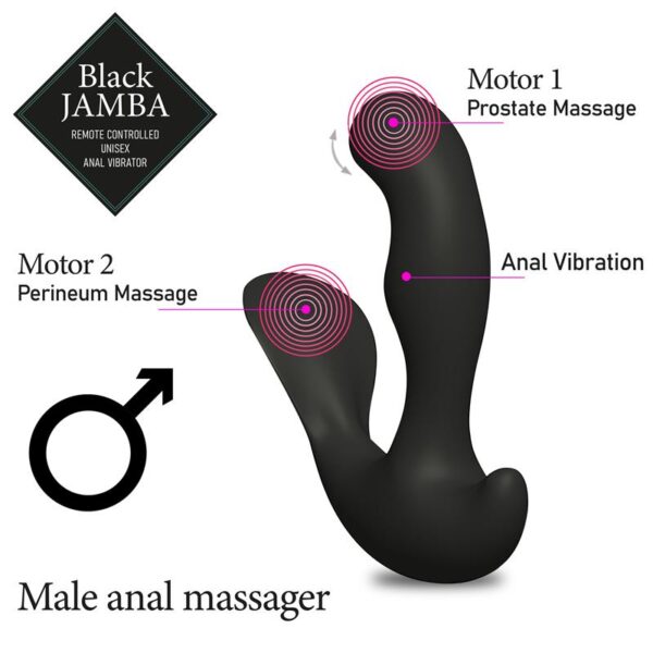 Jamba Vibrador Anal y Estimulador Punto G Negro - Imagen 2