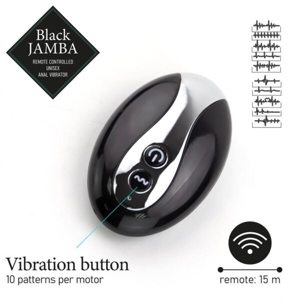 Jamba Vibrador Anal y Estimulador Punto G Negro - Imagen 4