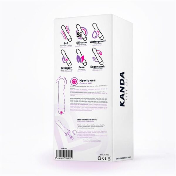 Kanda Vibrador Silicona Púrpura - Imagen 4