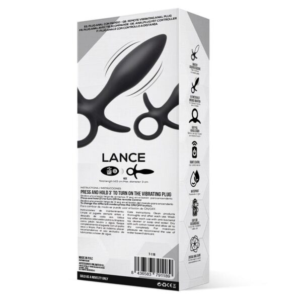 Lance Plug Anal Control Remoto Silicona Liquida USB - Imagen 3