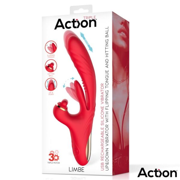 Limbe Vibrador con Lengua Flip-Flap, Bola Percutora y Up and Down - Imagen 6