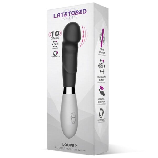 Louver Vibrador Silicona Negro - Imagen 2