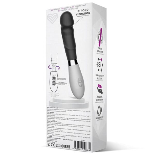 Louver Vibrador Silicona Negro - Imagen 3