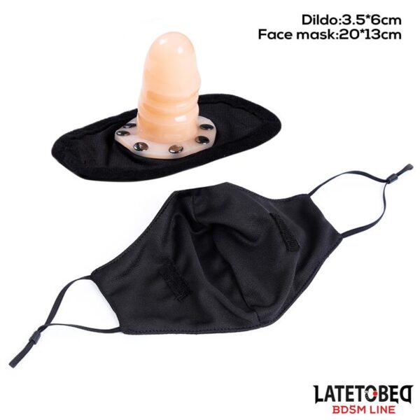 Mascarilla con Accesorio de Dildo 6 cm Desmontable - Imagen 8