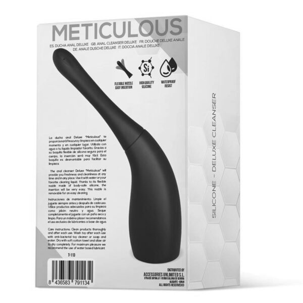 Meticulous Ducha Anal Deluxe Silicona Negro - Imagen 3