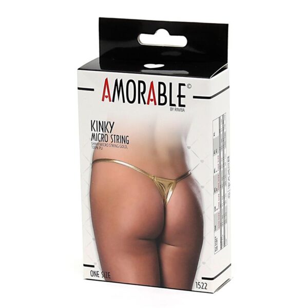 Micro Tanga Dorado Talla Unica - Imagen 3