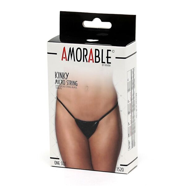 Micro Tanga Negro Talla Unica - Imagen 3