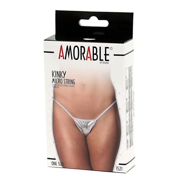 Micro Tanga Plateado Talla Unica - Imagen 3