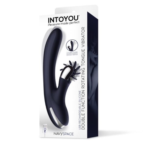 Navyspace Vibrador con Lenguas Rotadoras Azul - Imagen 5