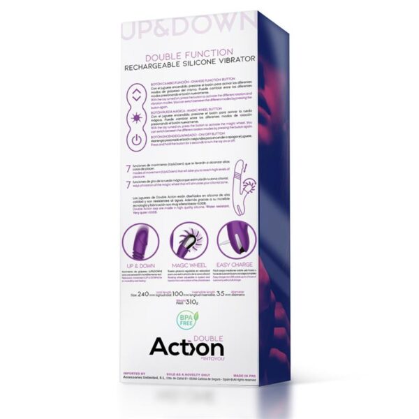 No. Four Vibrador Up and Down y Rueda Estimuladora - Imagen 6