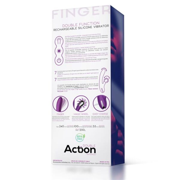 No. Two Vibrador Movimiento Finger y Rueda Estimuladora - Imagen 6