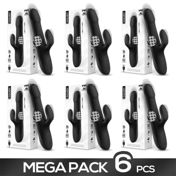 Pack de 6 Squidy Vibrador con Funcion de Movimiento Up and Down y Bolas Rotadoras