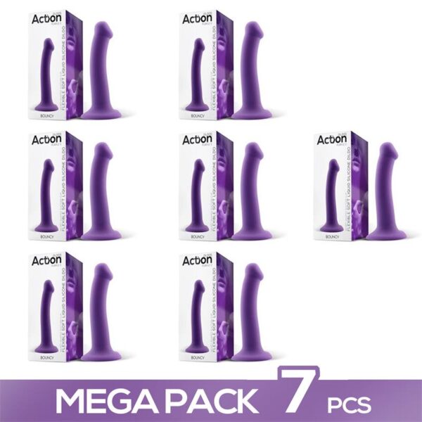 Pack de 7 Bouncy Dildo Silicona Liquida Flexible 6.5-16.5 cm