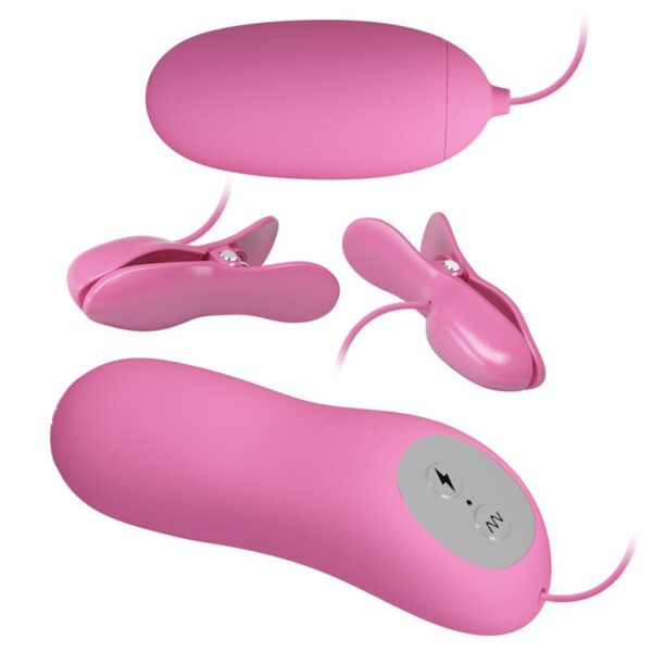 Pinzas para Pezones y Huevo Vibrador con Electro shock - Imagen 3