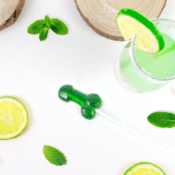 Piruleta de Pene Sabor Mojito con Alcohol - Imagen 4