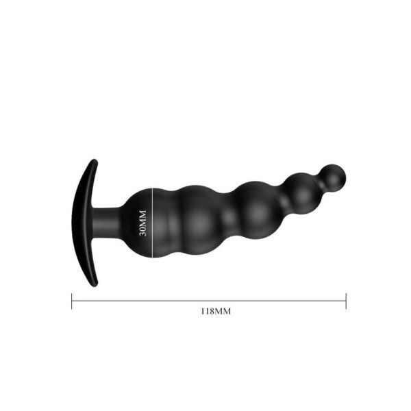 Plug Anal Burbujas Silicona Negro - Imagen 5