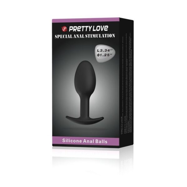 Plug Anal Silicona Negro con Bola - Imagen 8